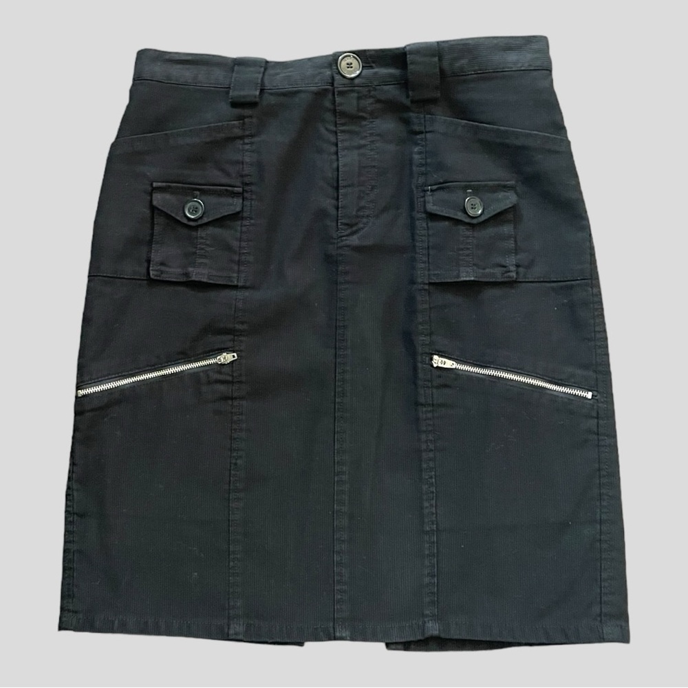 MARC JACOBS black cotton zipper skirt
